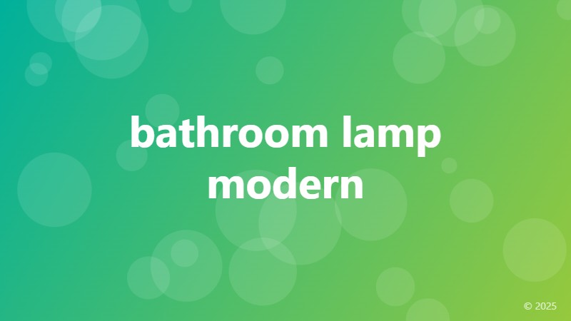 bathroom lamp modern