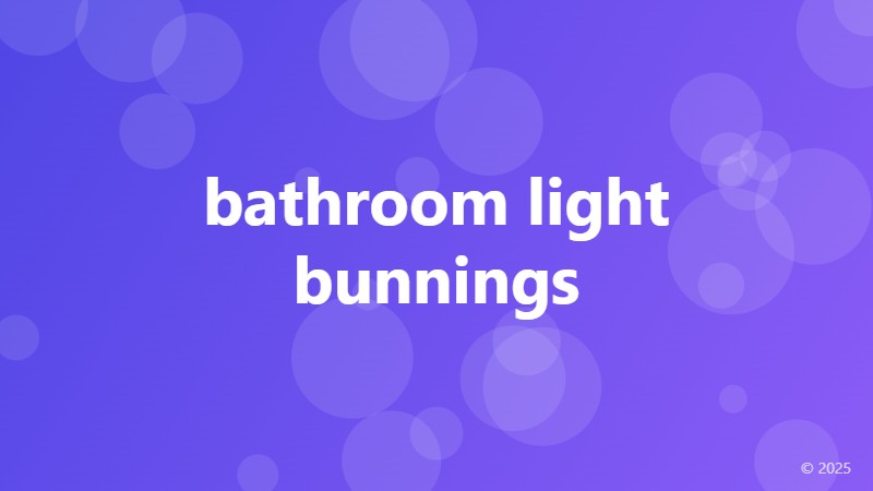 bathroom light bunnings