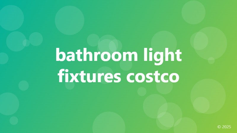 bathroom light fixtures costco
