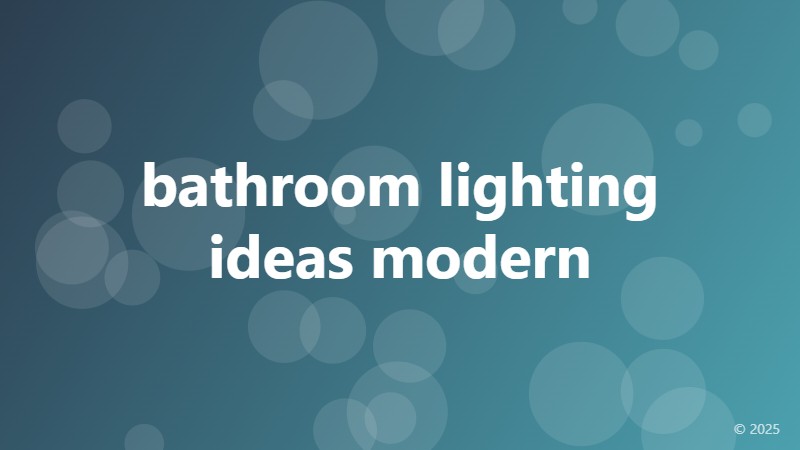 bathroom lighting ideas modern
