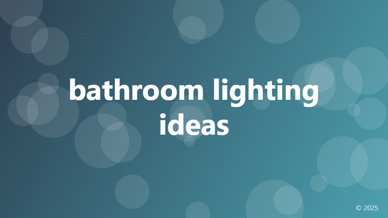 bathroom lighting ideas