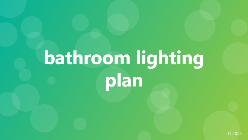 bathroom lighting plan