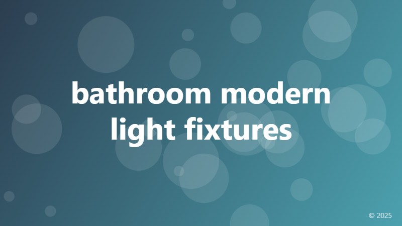 bathroom modern light fixtures