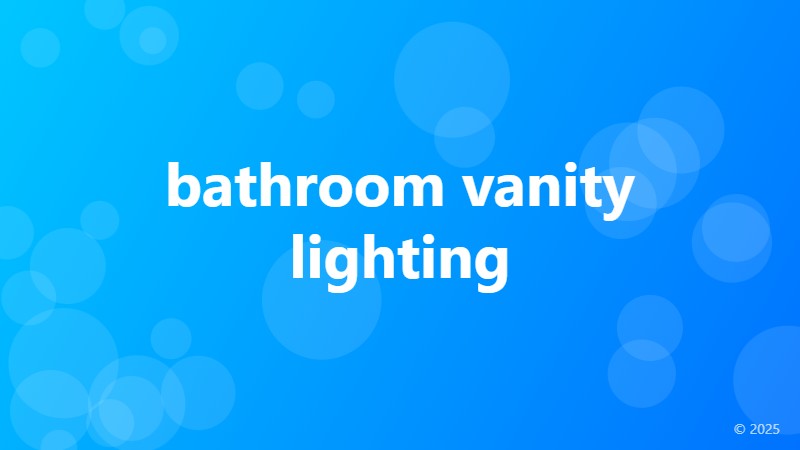bathroom vanity lighting