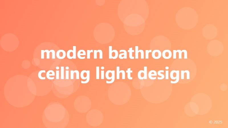 modern bathroom ceiling light design