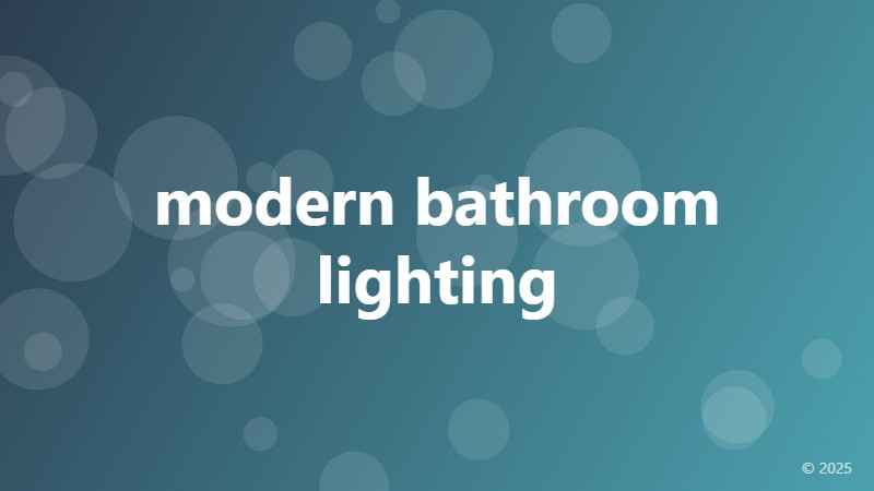 modern bathroom lighting