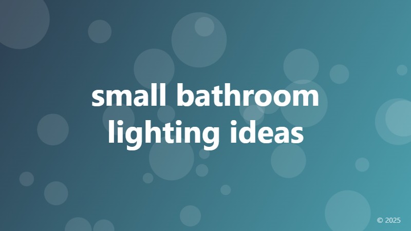 small bathroom lighting ideas